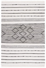 Safavieh Striped Kilim Stk203A Ivory/Black Rug.