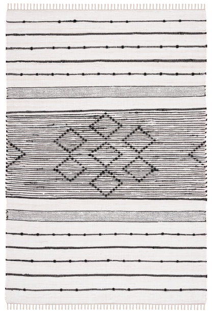 Safavieh Striped Kilim Stk203A Ivory/Black Area Rug