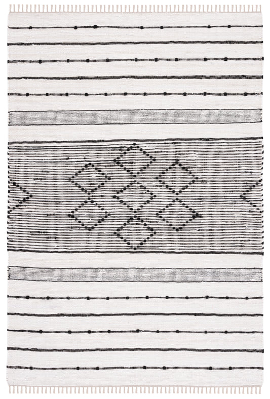 Safavieh Striped Kilim Stk203A Ivory/Black Area Rug