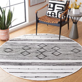 Safavieh Striped Kilim Stk203A Ivory/Black Rug.
