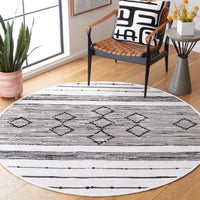 Safavieh Striped Kilim Stk203A Ivory/Black Area Rug