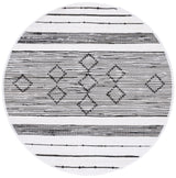 Safavieh Striped Kilim Stk203A Ivory/Black Rug.