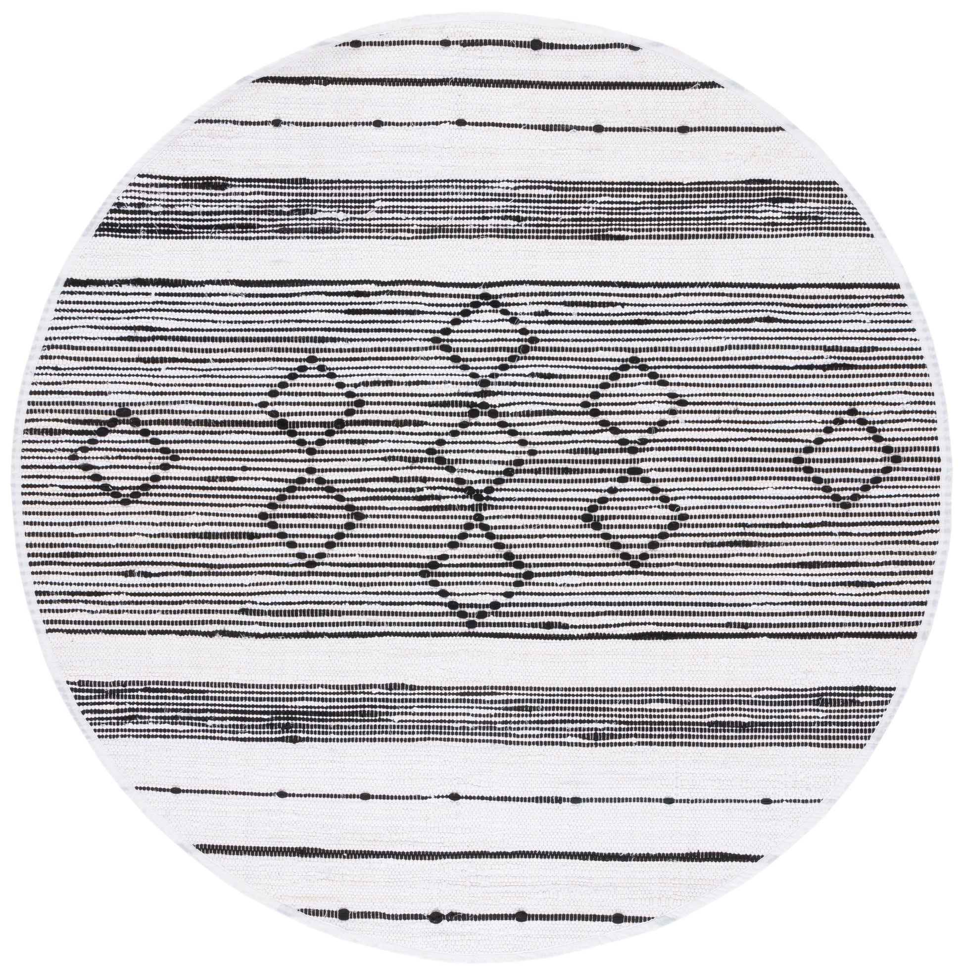 Safavieh Striped Kilim Stk203A Ivory/Black Area Rug