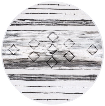 Safavieh Striped Kilim Stk203A Ivory/Black Area Rug