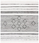 Safavieh Striped Kilim Stk203A Ivory/Black Rug.