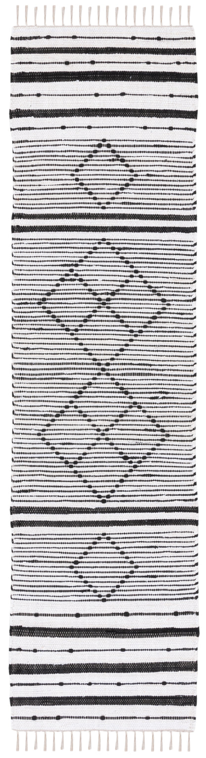 Safavieh Striped Kilim Stk204A Ivory/Black Area Rug