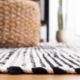 Safavieh Striped Kilim Stk204A Ivory/Black Rug.