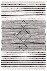 Safavieh Striped Kilim Stk204A Ivory/Black Rug.