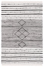 Safavieh Striped Kilim Stk204A Ivory/Black Rug.