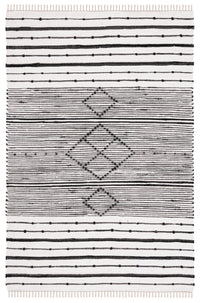 Safavieh Striped Kilim Stk204A Ivory/Black Area Rug