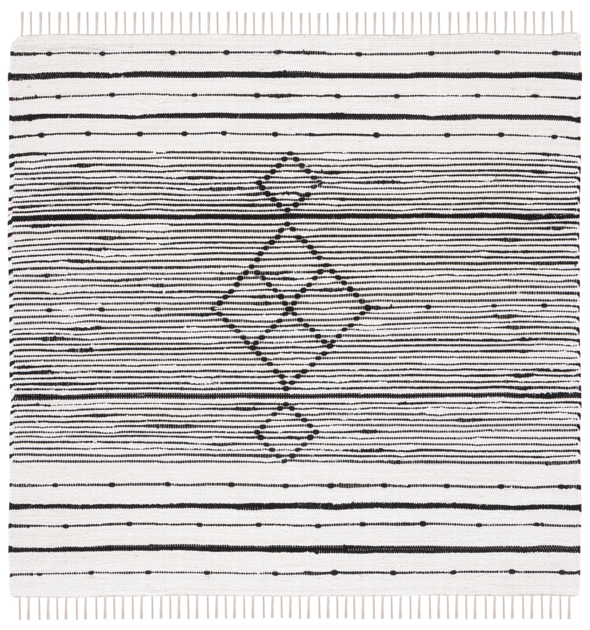 Safavieh Striped Kilim Stk204A Ivory/Black Area Rug