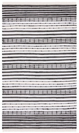 Safavieh Striped Kilim Stk205Z Black/Ivory Rug.