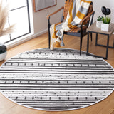 Safavieh Striped Kilim Stk205Z Black/Ivory Rug.