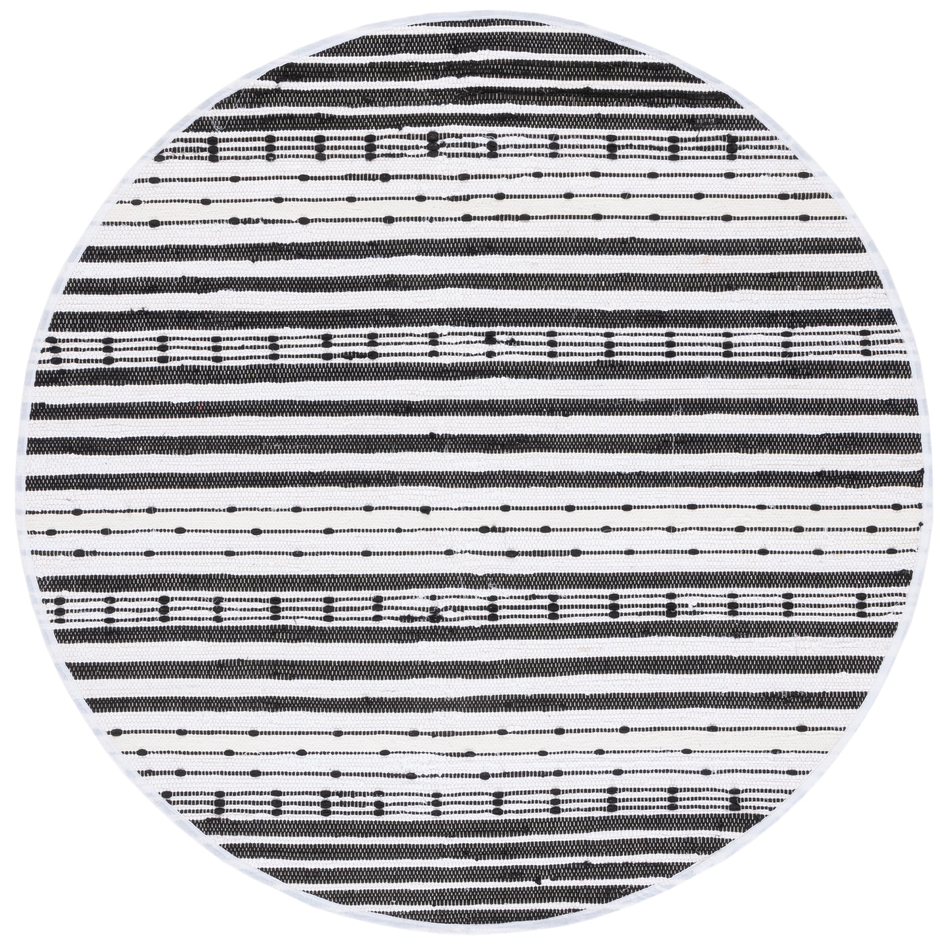 Safavieh Striped Kilim Stk205Z Black/Ivory Area Rug