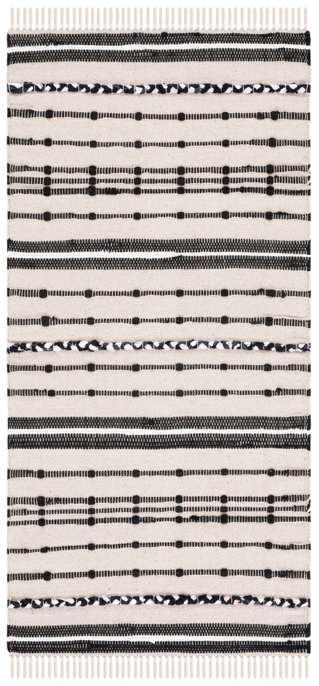 Safavieh Striped Kilim Stk206B Beige/Black Rug.