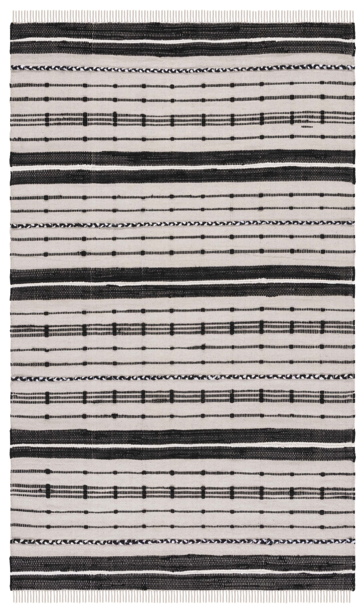 Safavieh Striped Kilim Stk206B Beige/Black Rug.