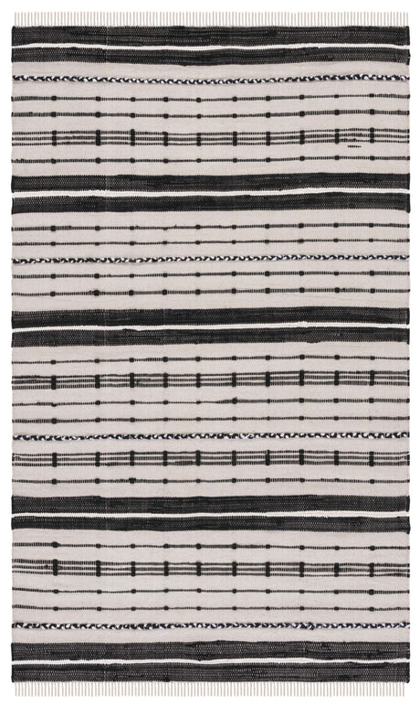 Safavieh Striped Kilim Stk206B Beige/Black Rug.