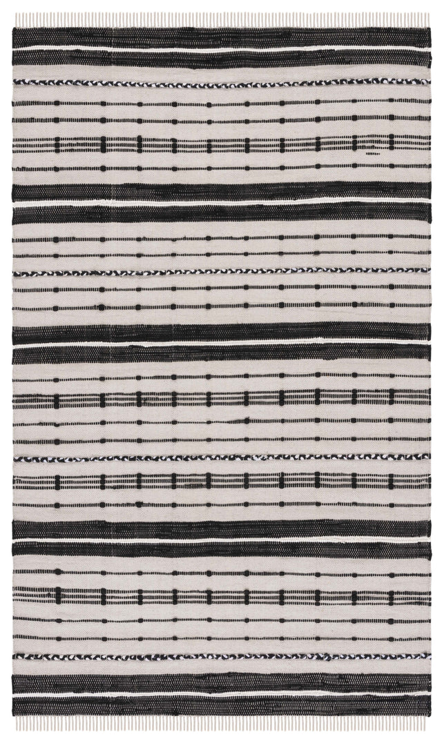 Safavieh Striped Kilim Stk206B Beige/Black Rug.