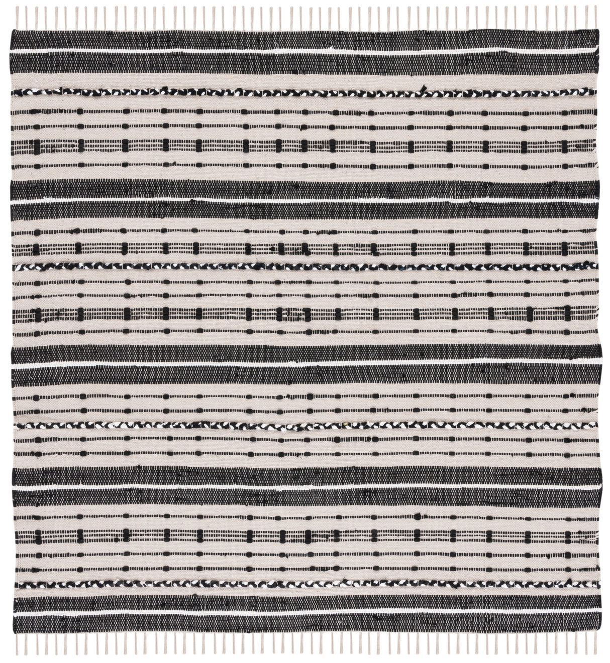Safavieh Striped Kilim Stk206B Beige/Black Rug.