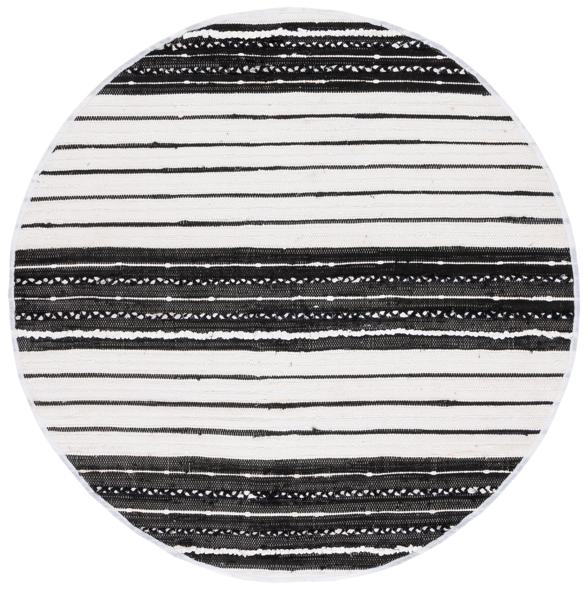 Safavieh Striped Kilim Stk207Z Black/Ivory Area Rug