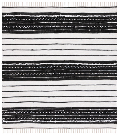 Safavieh Striped Kilim Stk207Z Black/Ivory Area Rug