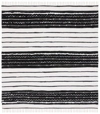 Safavieh Striped Kilim Stk207Z Black/Ivory Area Rug