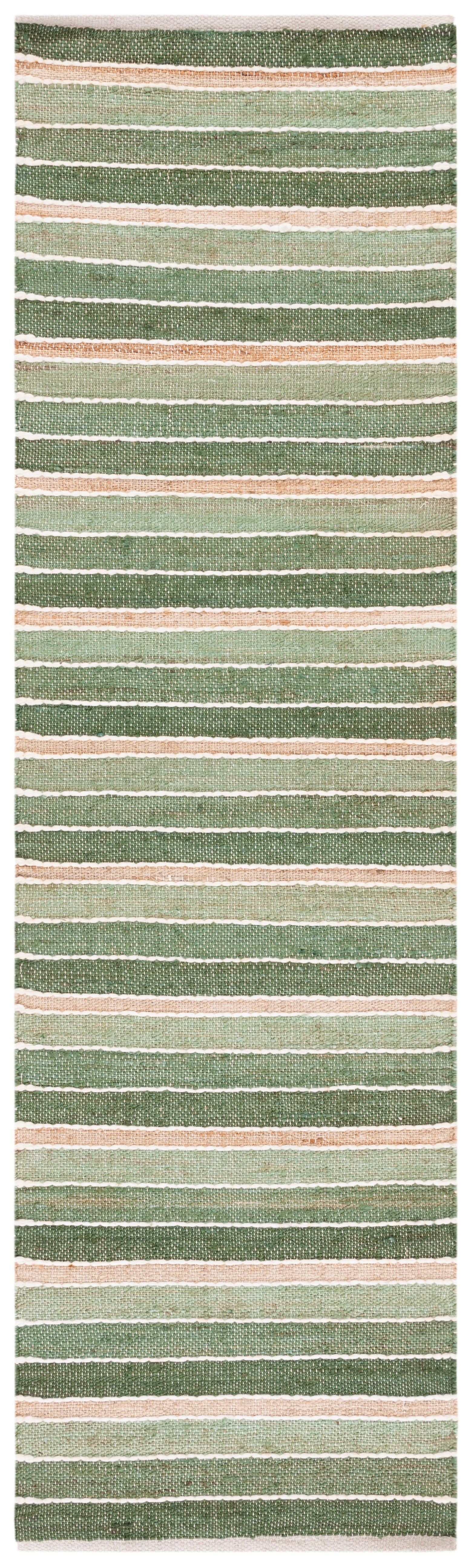 Safavieh Striped Kilim Stk312Y Green/Natural Area Rug