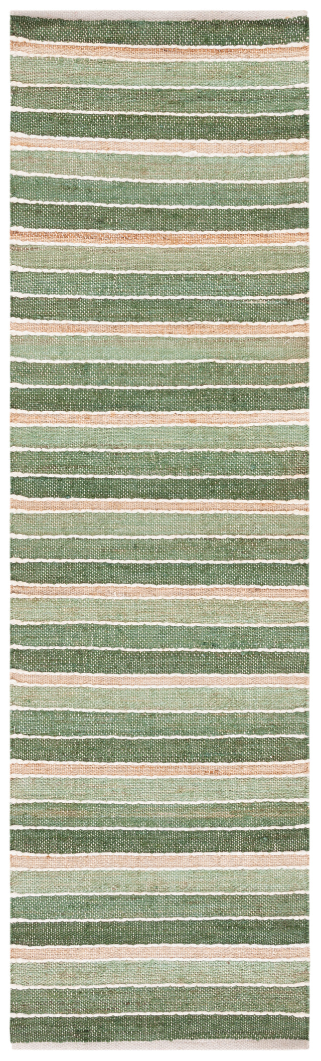 Safavieh Striped Kilim Stk312Y Green/Natural Rug.
