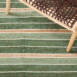 Safavieh Striped Kilim Stk312Y Green/Natural Rug.