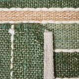 Safavieh Striped Kilim Stk312Y Green/Natural Rug.