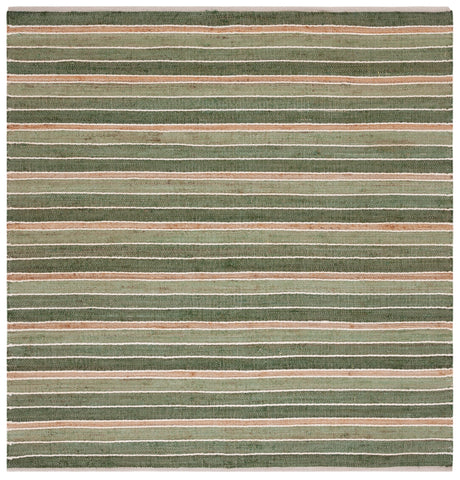 Safavieh Striped Kilim Stk312Y Green/Natural Rug.
