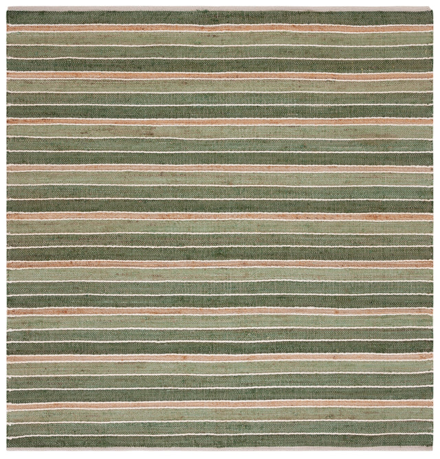 Safavieh Striped Kilim Stk312Y Green/Natural Rug.