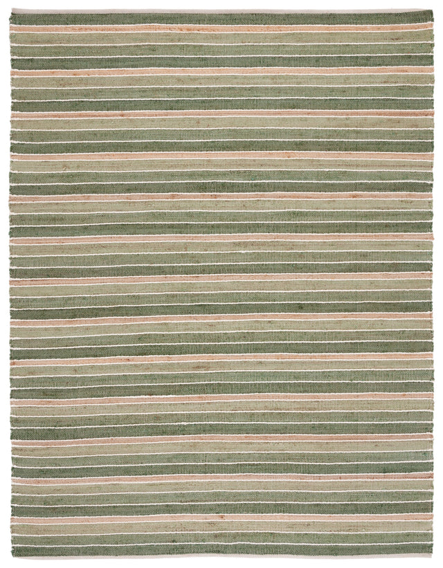 Safavieh Striped Kilim Stk312Y Green/Natural Rug.