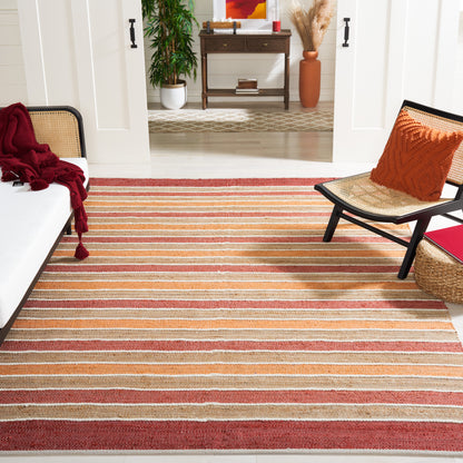 Safavieh Striped Kilim Stk316P Rust/Red Area Rug