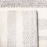 Safavieh Striped Kilim Stk501A Ivory/Grey Rugs.