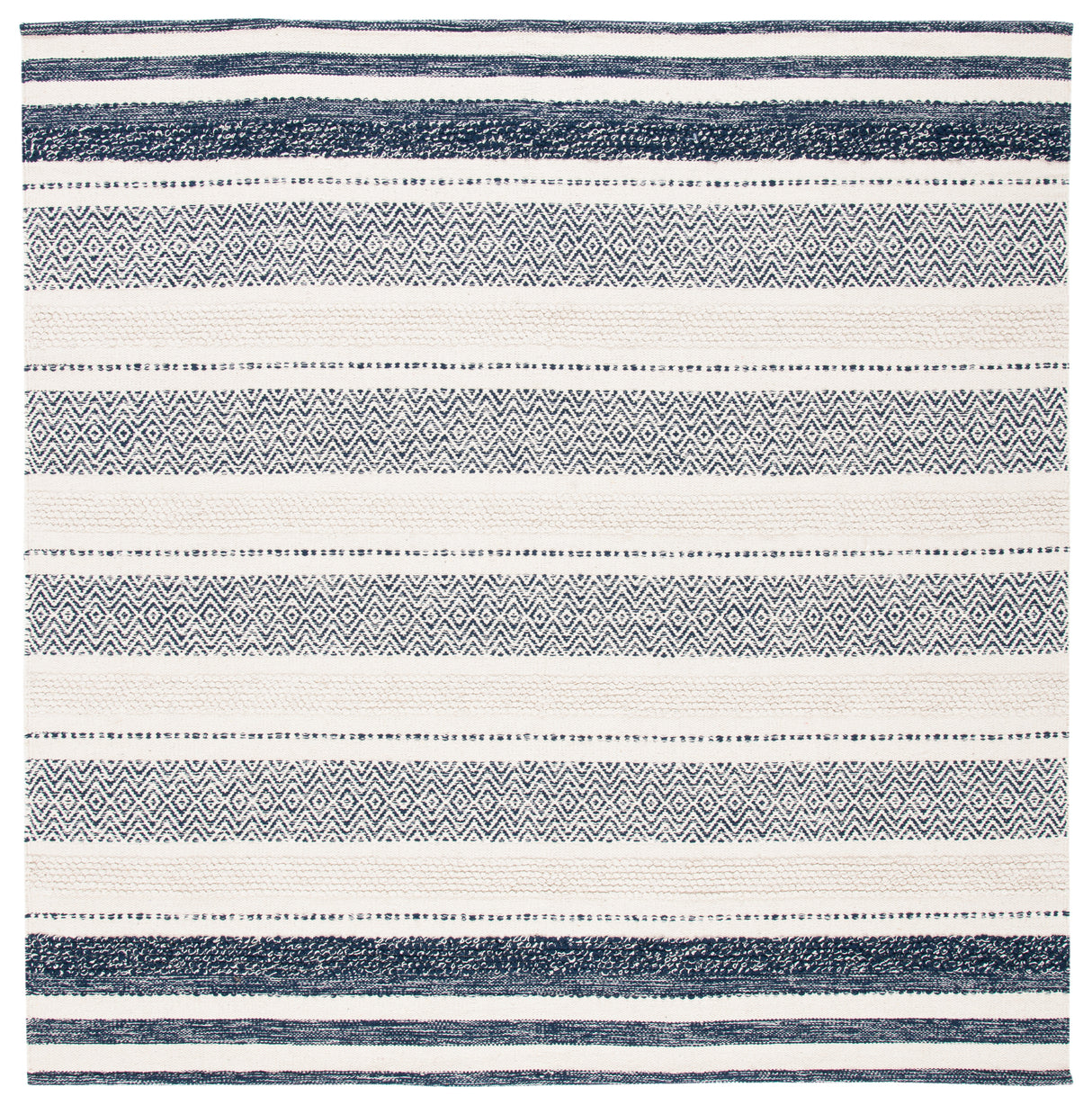 Safavieh Striped Kilim Stk502A Ivory/Navy Rugs.