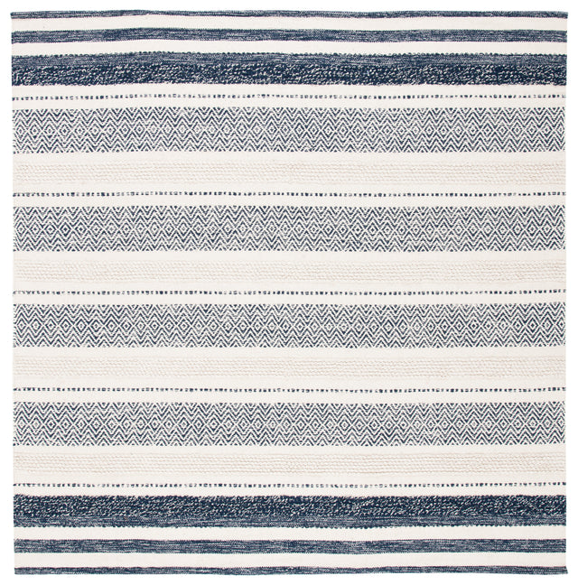 Safavieh Striped Kilim Stk502A Ivory/Navy Rugs.
