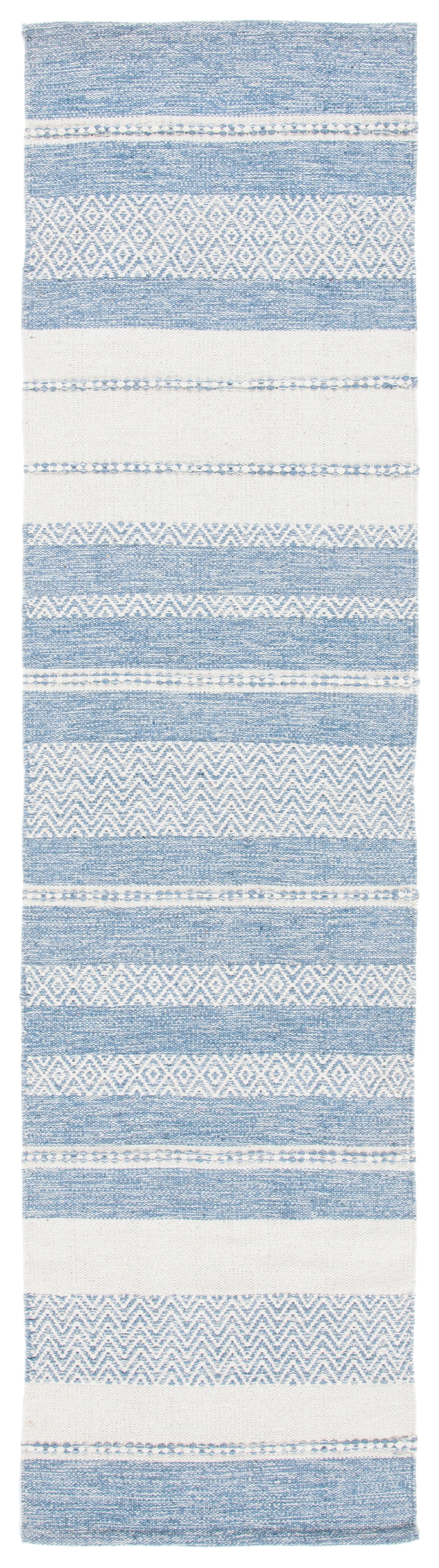 Safavieh Striped Kilim Stk503A Ivory/Blue Area Rug