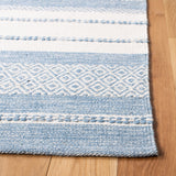 Safavieh Striped Kilim Stk503A Ivory/Blue Rugs.