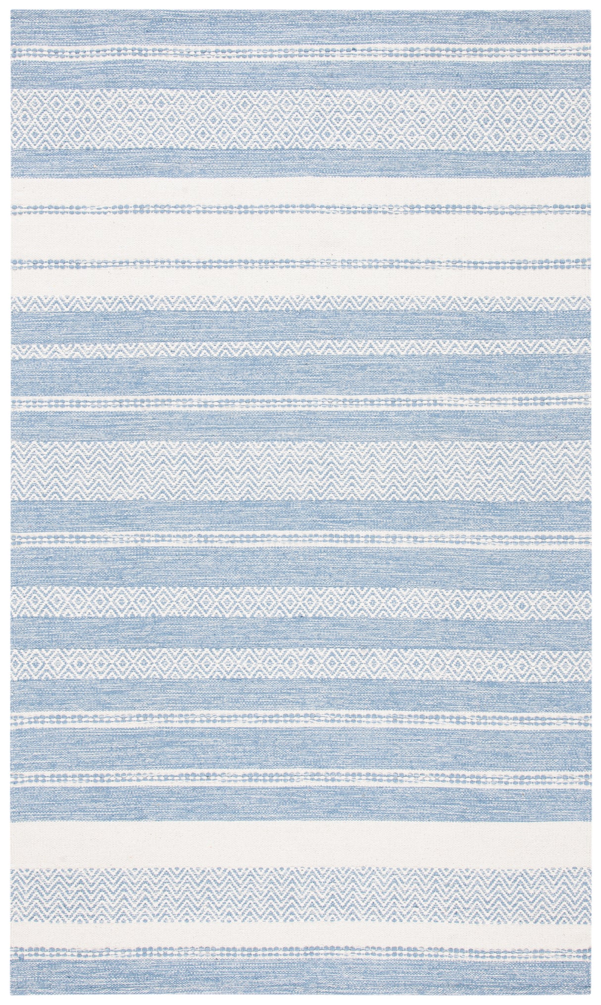 Safavieh Striped Kilim Stk503A Ivory/Blue Rugs.