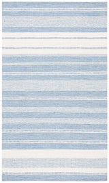 Safavieh Striped Kilim Stk503A Ivory/Blue Rugs.