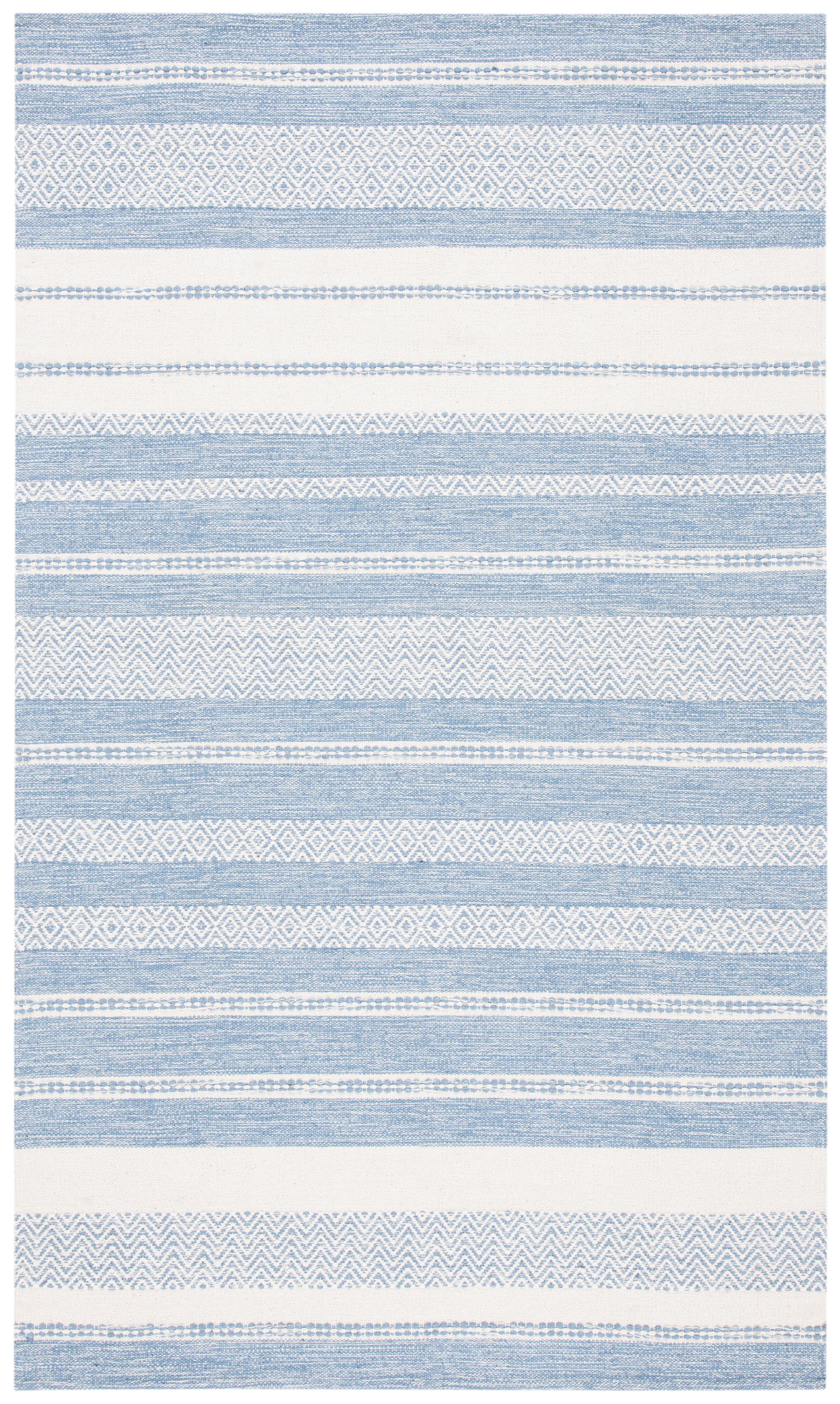 Safavieh Striped Kilim Stk503A Ivory/Blue Area Rug