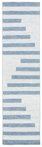 Safavieh Striped Kilim Stk504A Ivory/Blue Rugs.