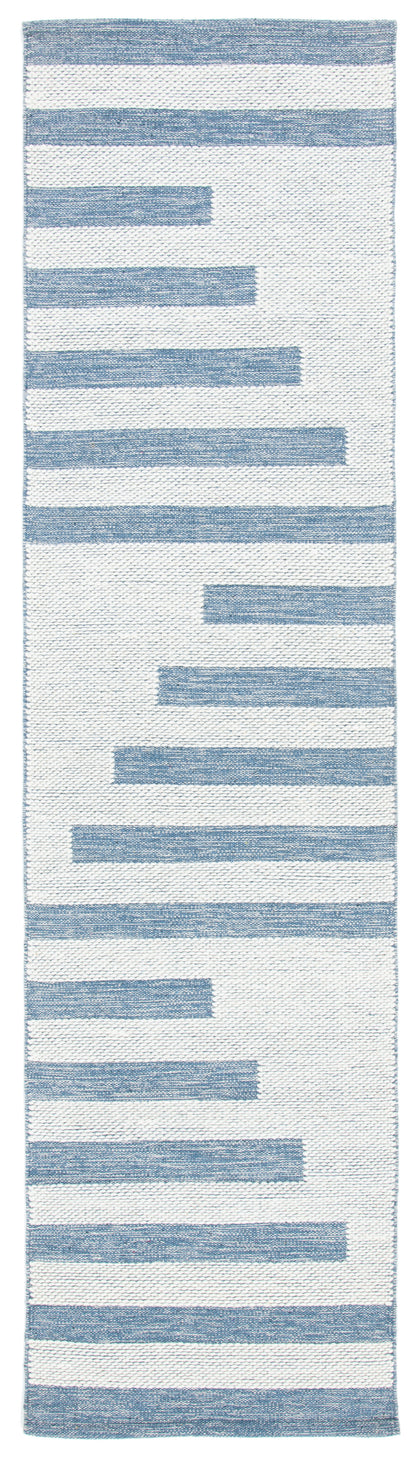 Safavieh Striped Kilim Stk504A Ivory/Blue Area Rug