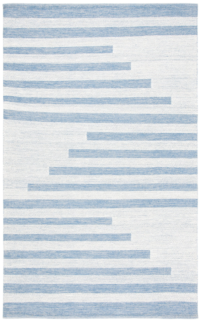 Safavieh Striped Kilim Stk504A Ivory/Blue Rugs.