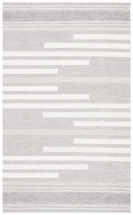 Safavieh Striped Kilim Stk505G Silver/Grey Area Rug