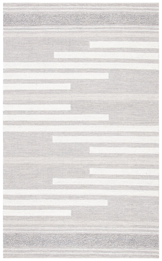 Safavieh Striped Kilim Stk505G Silver/Grey Area Rug