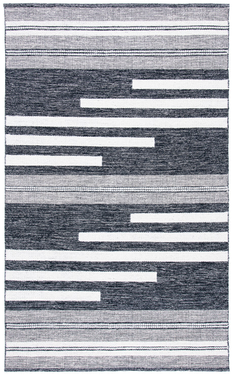 Safavieh Striped Kilim Stk506A Ivory/Black Area Rug