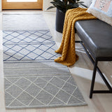 Safavieh Striped Kilim Stk507G Silver/Grey Rugs.