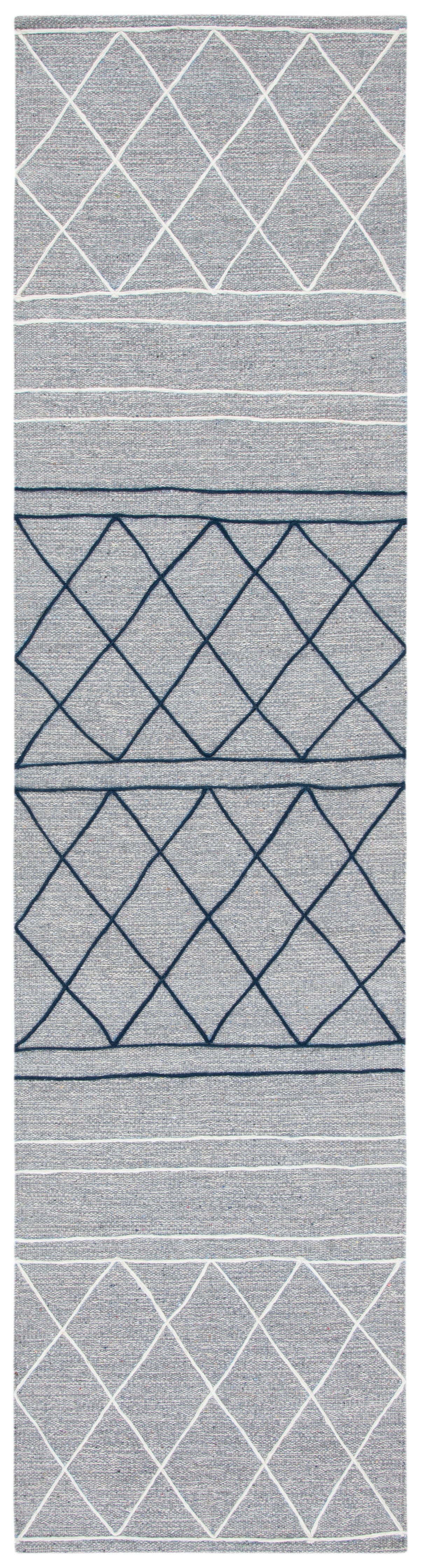 Safavieh Striped Kilim Stk507G Silver/Grey Rugs.